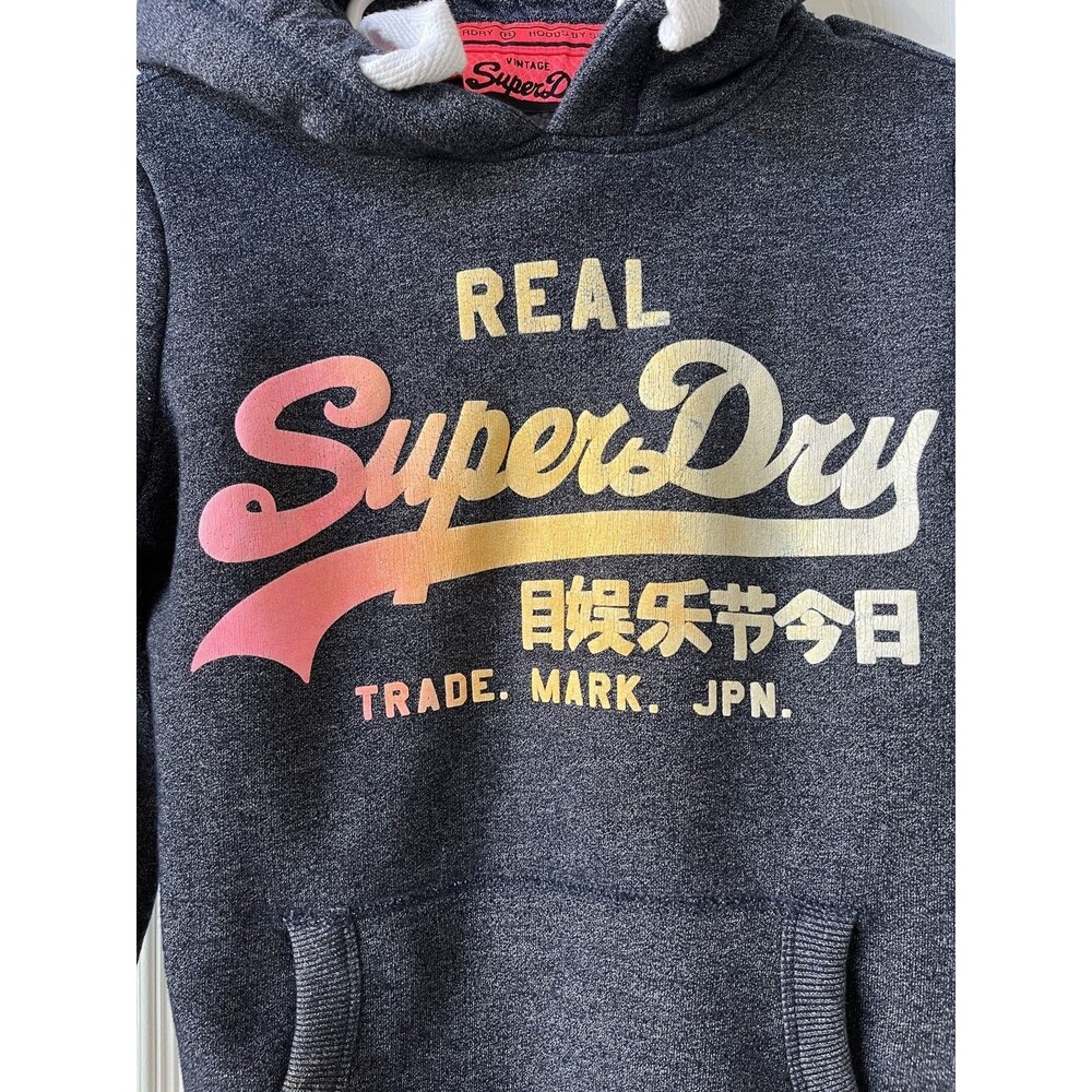 Superdry Multicolor Graphic Logo Hoodie Sweater Vintage Japan Women’s XS - Picture 2 of 12